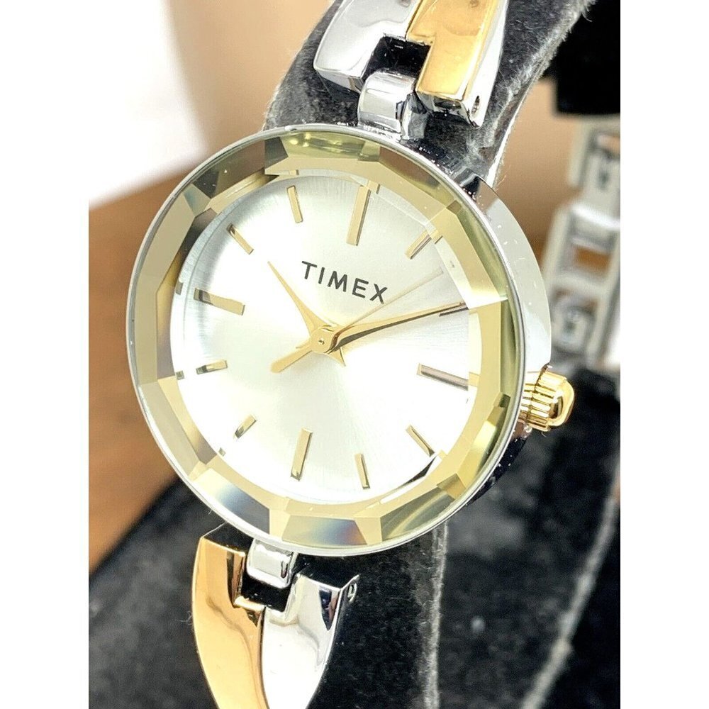 Timex Women's Watch TW2U69700 Quartz Silver Dial Two Tone Stainless Stee…